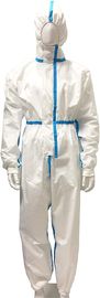 एंटी डस्ट वेंटिलेशन गैर छिद्रपूर्ण सफेद डिस्पोजेबल सूट