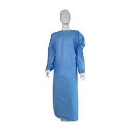 एसएमएस Nonwoven कपड़े ब्लू डिस्पोजेबल गाउन चिकित्सकीय