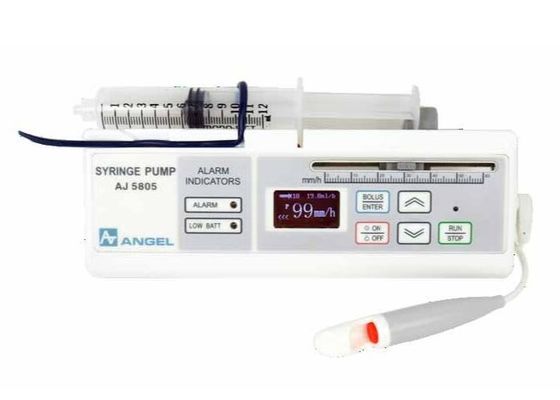 मेडिकल पोर्टेबल सिंगल - 3 एए बैटरी का उपयोग करके सिरिंज पंप इन्फ्यूजन दर 1 ~ 99 मिमी / घंटा